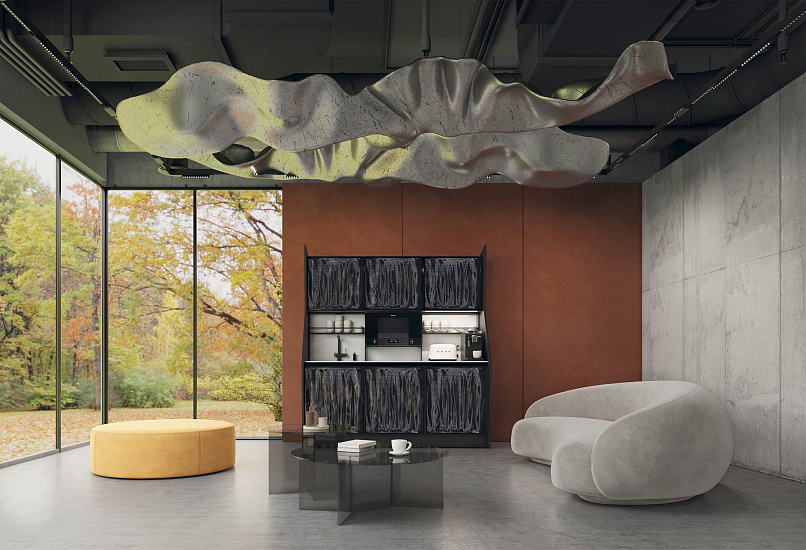 Кухня ДИДЖИ  с трехмерными фасадами фото 1